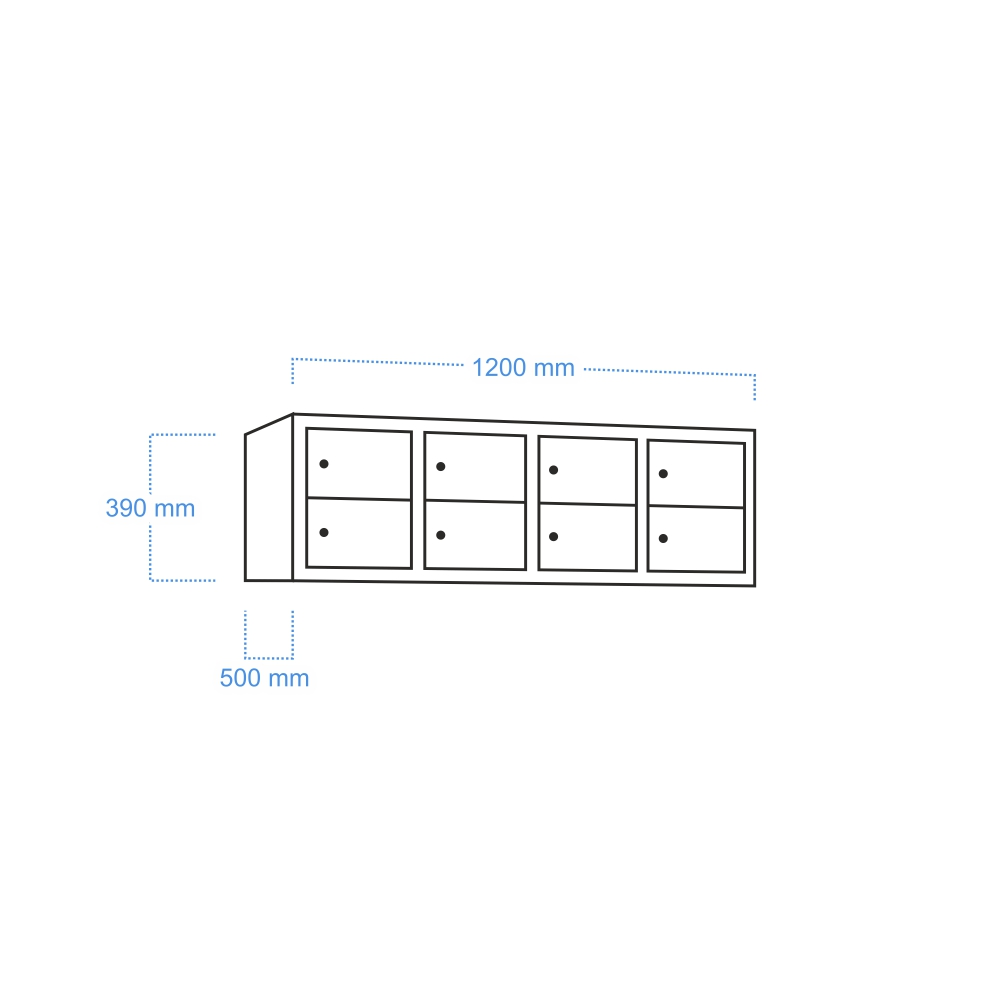 Aufsatzschrank, GARDR PLUS 4/8 AC